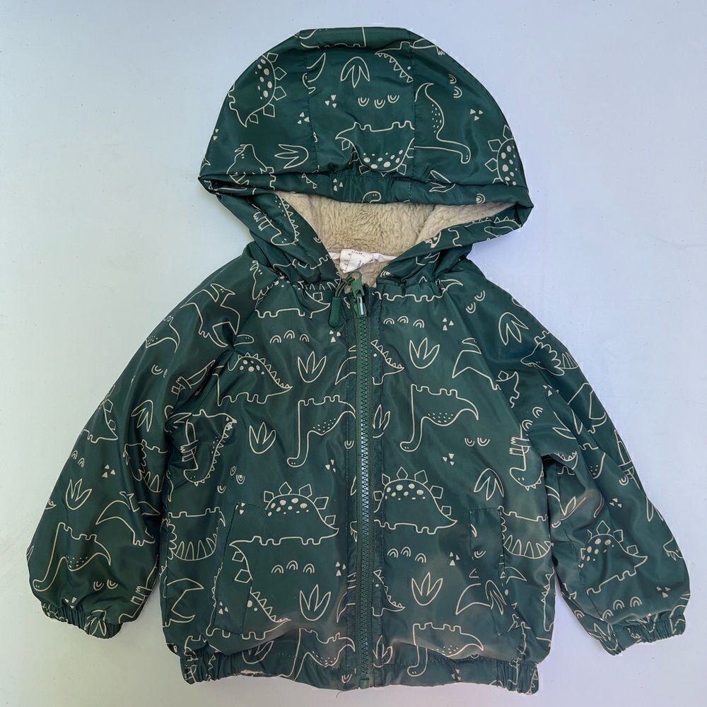 stars &rockets kids Dinosaur print reversible jacket size 24 Months